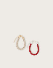 2-Pack Diamante Tube Bracelets, , large