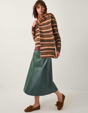 Scout Fair Isle Jumper & Scarf Set, Orange (ORANGE), large