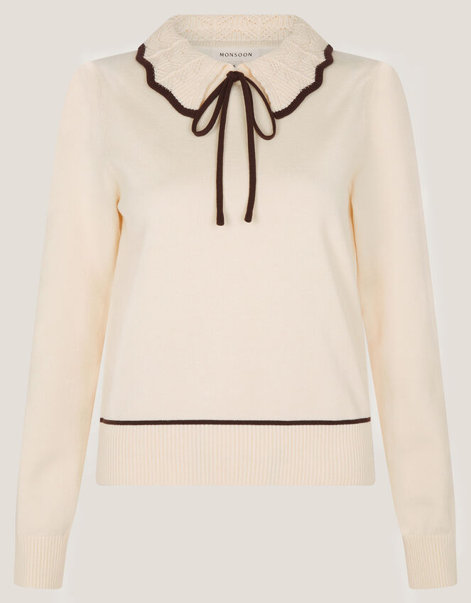 Carla Collar Jumper, Ivory (IVORY), large