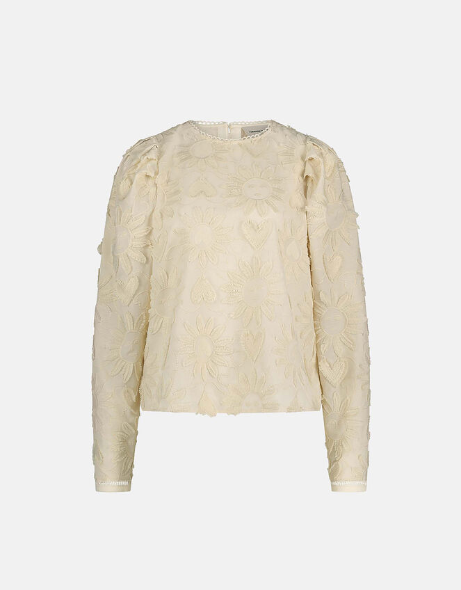 Fabienne Chapot Ida Embroidered Top, White (WHITE), large