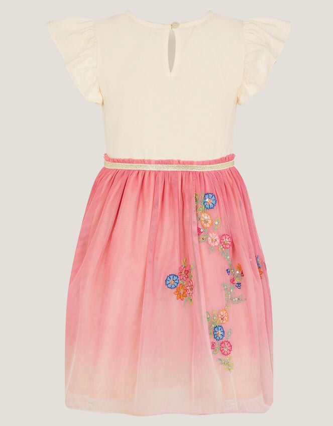 Ombre Embellished Hummingbird Disco Dress, Pink (PINK), large