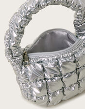 Quilted Metallic Tote Bag, , large