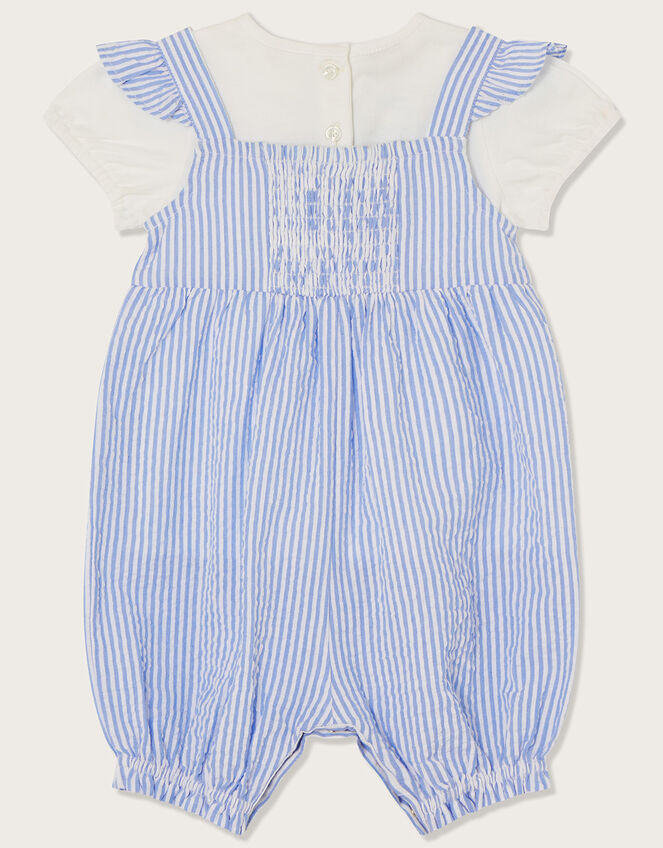 Baby Bunny Seersucker Romper and T-Shirt Set, Blue (BLUE), large