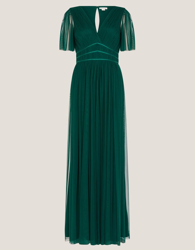 Emily Short Sleeve Tulle Bridesmaid Dress Green Evening Dresses — free download