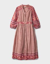 East Devyn Woodblock Print Midi Dress, Pink (PINK), large