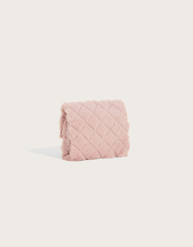 Fluffy Quilted Muffler Satchel Bag, , large