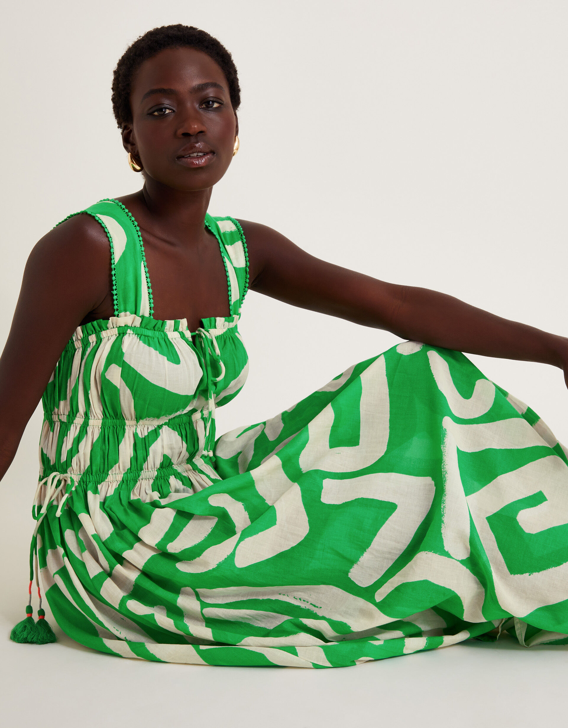 Green and white sundress outlet