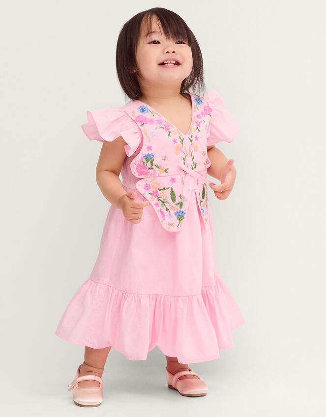 Baby Embroidered Butterfly Bodice Dress, Pink (PINK), large