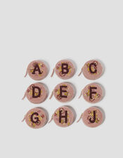 Initial Embellished Coin Purse, Pink (PINK), large