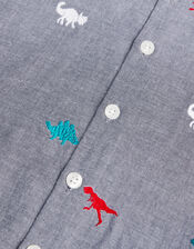 Davey Dinosaur Embroidered Chambray Shirt, Multi (MULTI), large