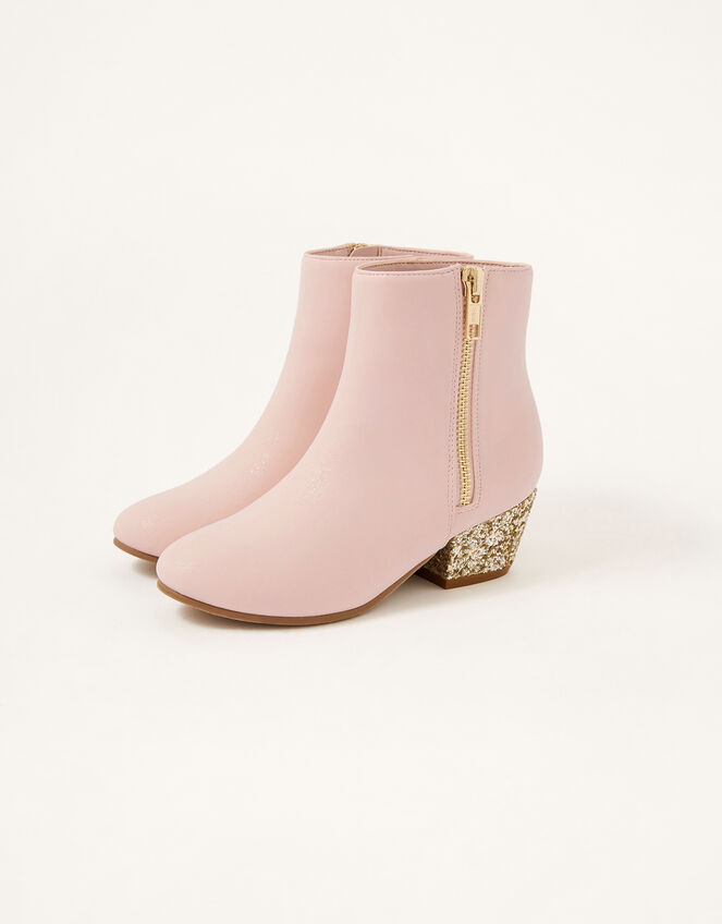 Glitter Heel Boots, Pink (PINK), large