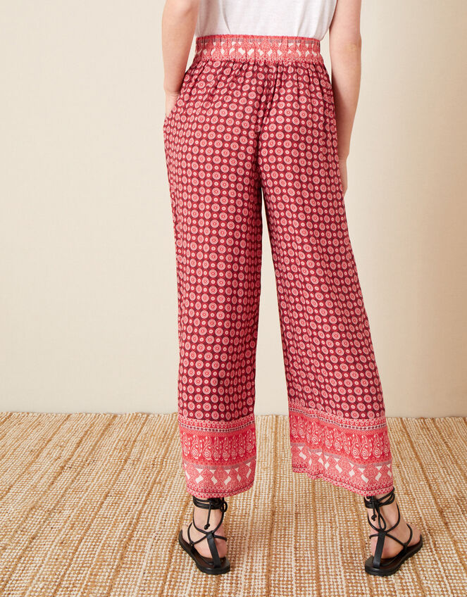 Jade Printed Trousers in LENZING™ ECOVERO™, Red (RED), large