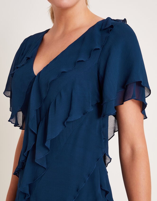 Renata Ruffle Maxi Dress, Blue (NAVY), large