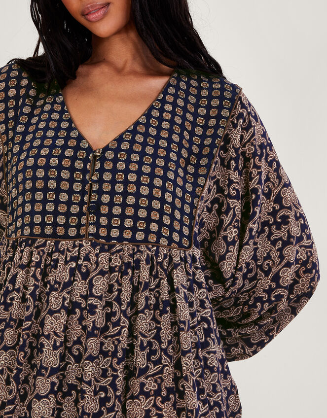 One Hundred Stars Print Maxi Dress, Blue (BLUE), large