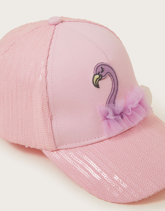 Sequin Flamingo Cap, Purple (LILAC), large