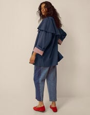 Carly Cape Barn Jacket, Blue (NAVY), large