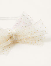 Sequin Spray Bow Headband, , large