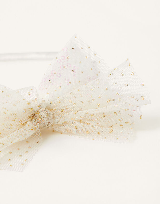 Sequin Spray Bow Headband, , large