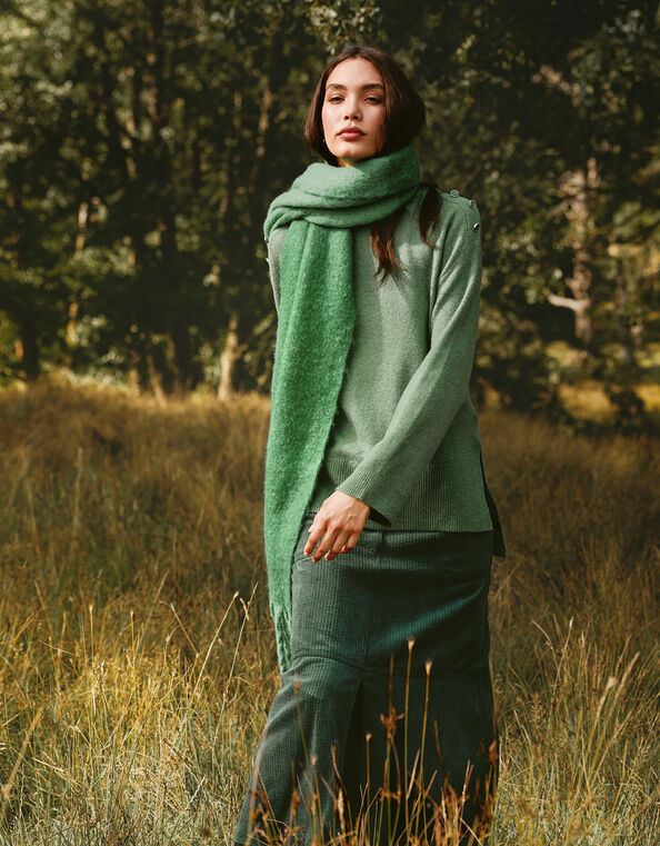 Lib Longline Sweater , Green (GREEN), large