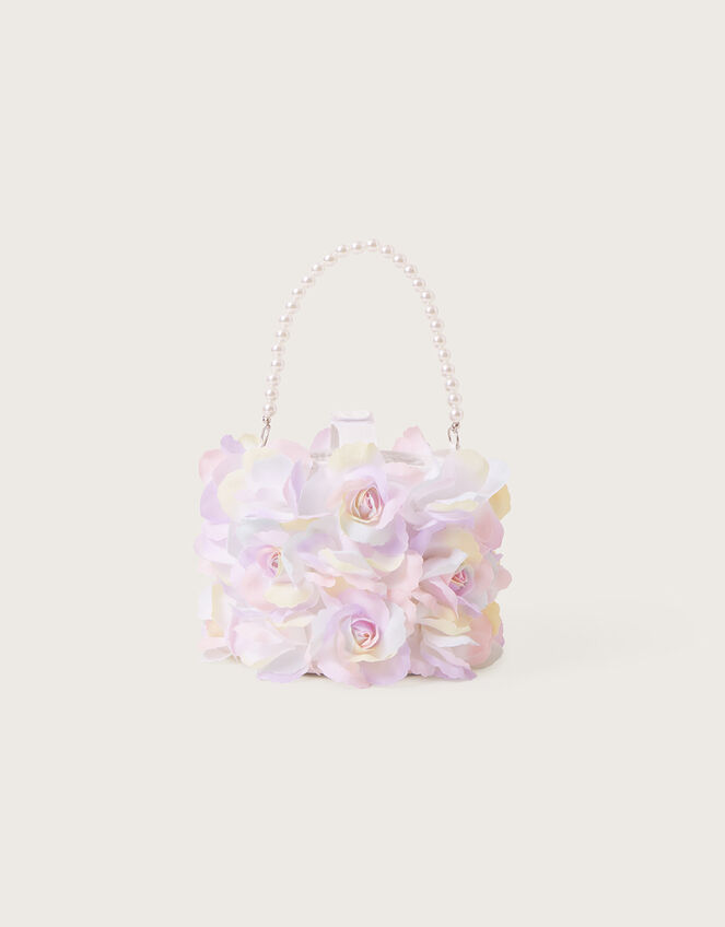 Tie Dye Bloom Flower Basket Bag, , large