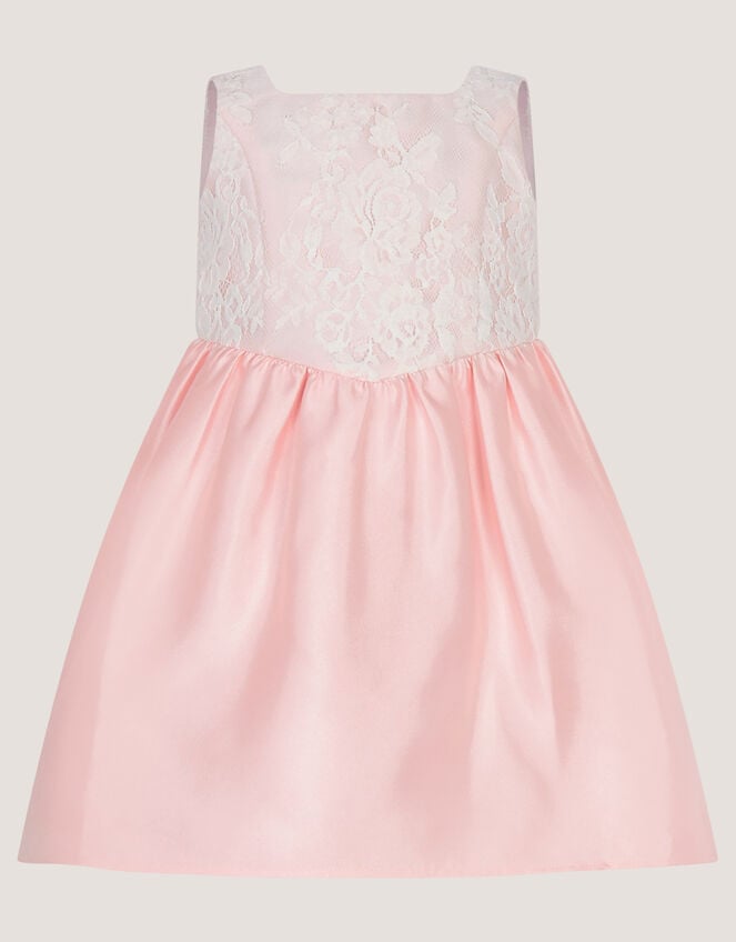 Baby Juno Lace Satin Dress, Pink (PINK), large