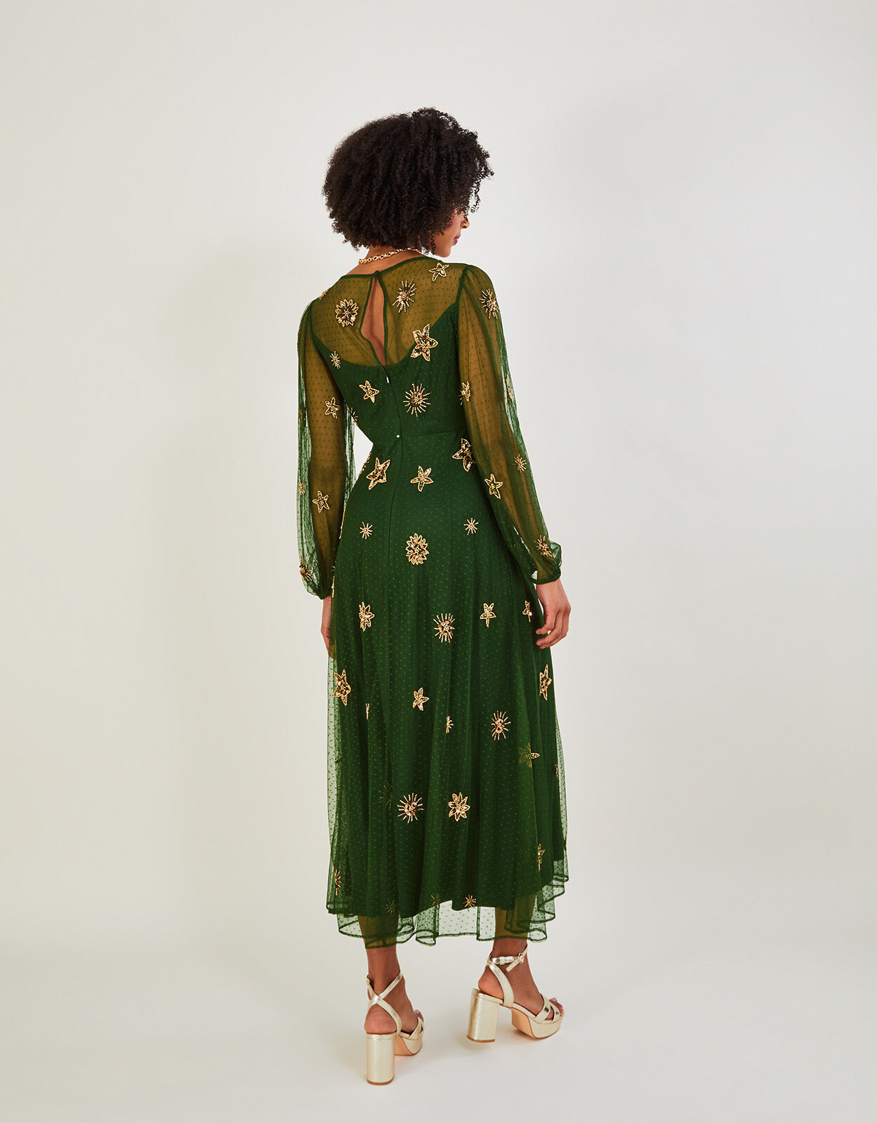 Monsoon green sequin sales dress