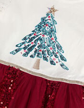 Christmas Tree Sequin Disco Dress, Ivory (IVORY), large
