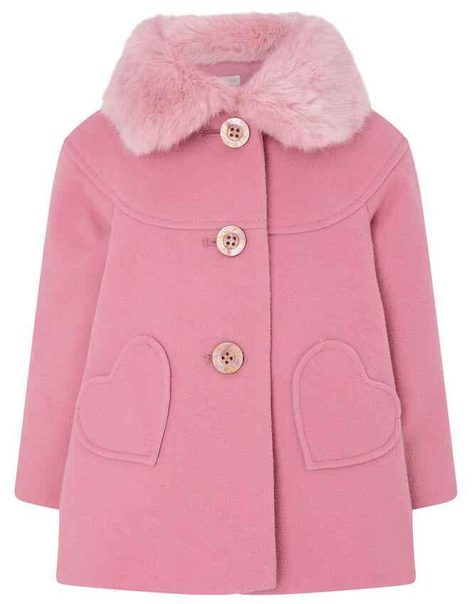 Baby Heart Pocket Coat, Pink (PINK), large