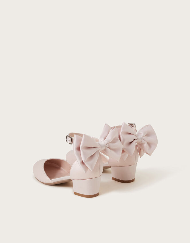 Sara Satin Bow Two-Part Heels, Pink (PINK), large