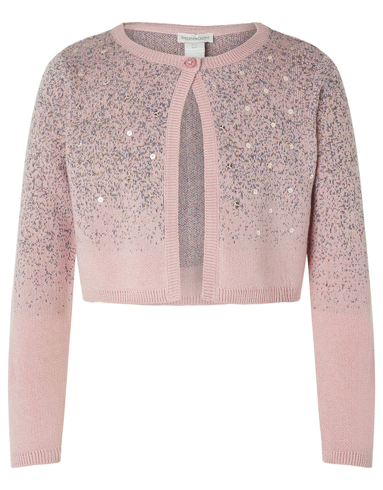 Sequin Knit Bolero in Organic Cotton Pink
