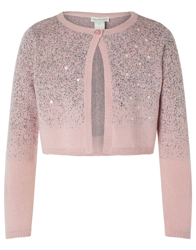 Sequin Knit Bolero in Organic Cotton, Pink (PINK), large