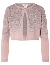 Sequin Knit Bolero in Organic Cotton, Pink (PINK), large
