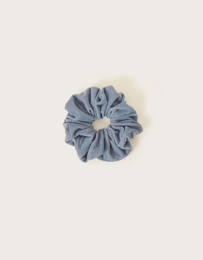 Velvet Scrunchie, Blue (BLUE), large