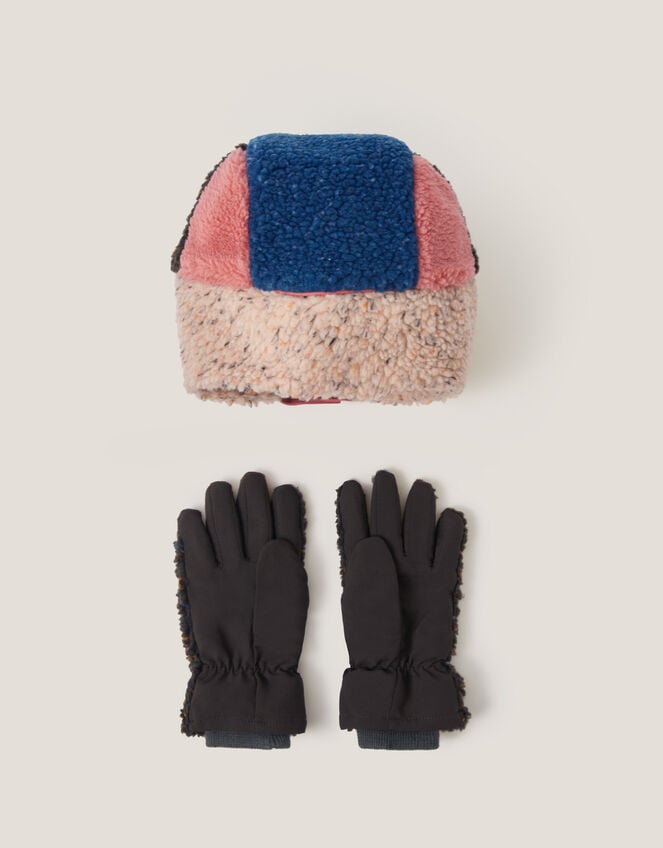 Neppy Trapper Hat & Gloves Set, Multi (MULTI), large