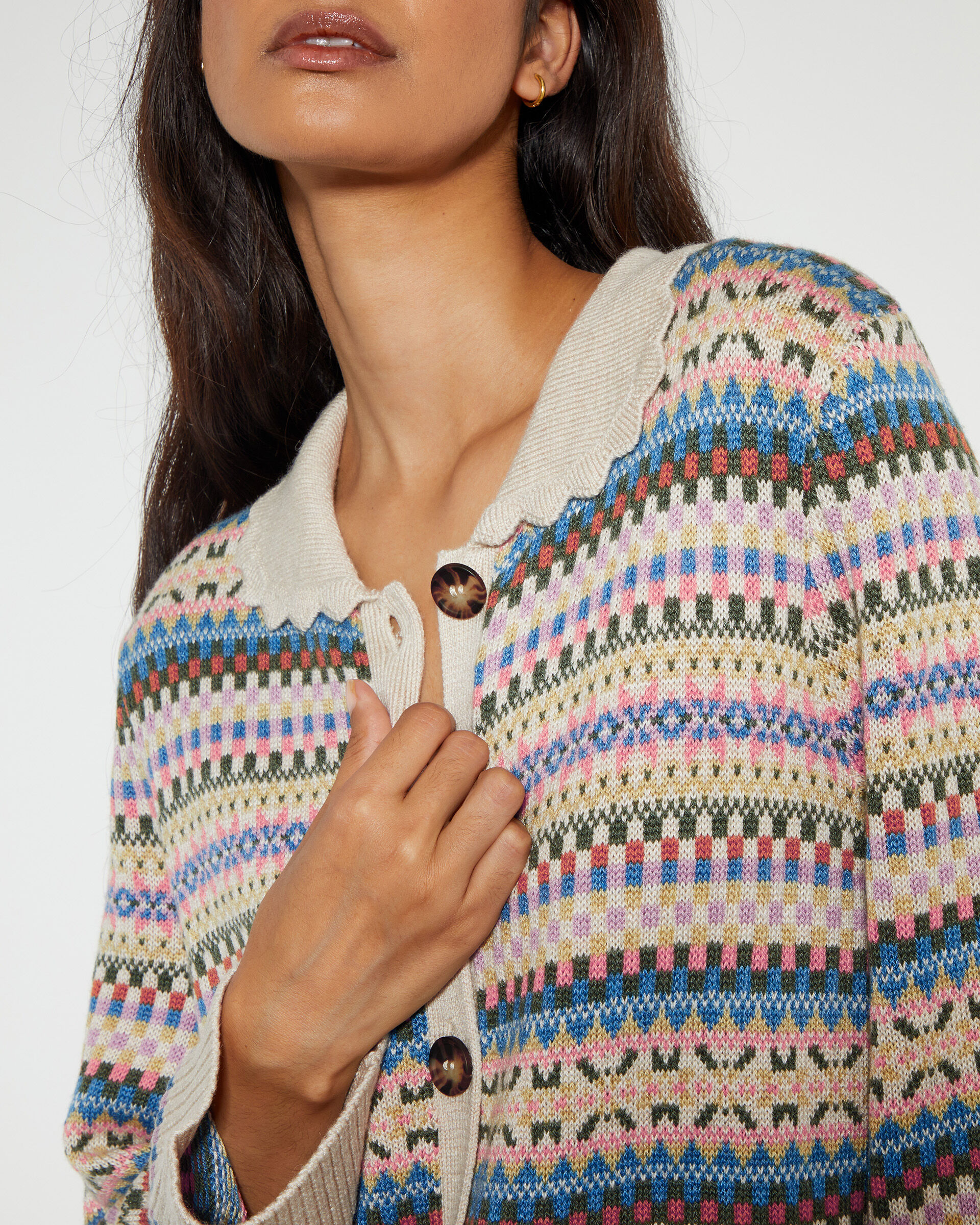 Ladies collared cardigans shop