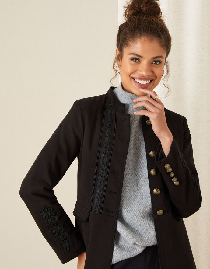 Maura Military Blazer Black Women's Jackets Monsoon US.