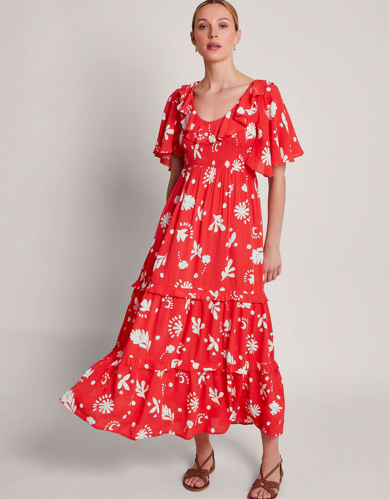 Monsoon red dress sale online