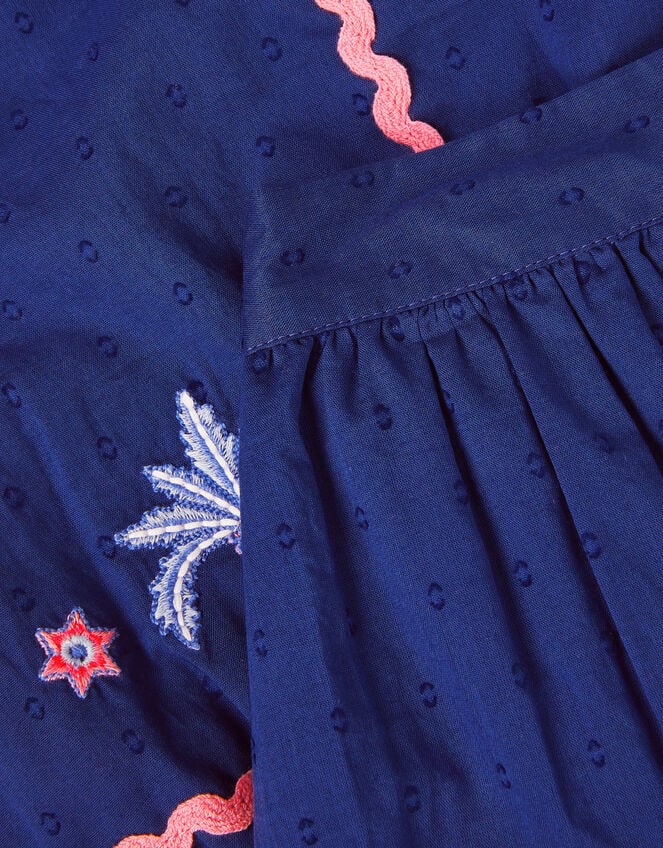 Coastal Embroidered Top & Skirt Set, Blue (BLUE), large