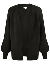 Cosy Knit Cardigan in Wool Blend, Black (BLACK), large