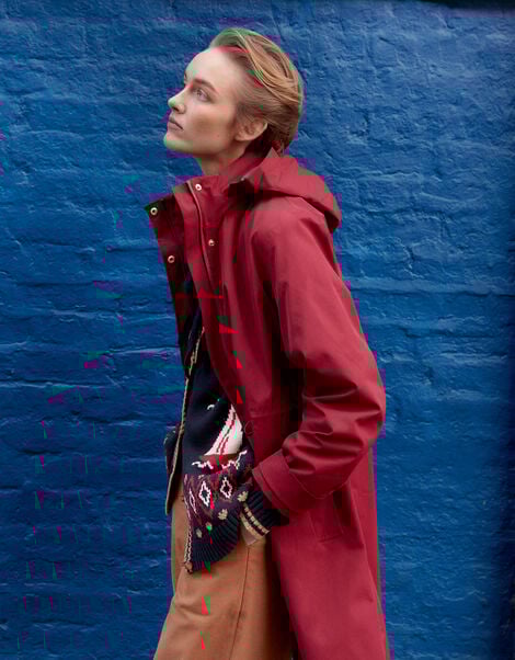 Ada Waterproof Raincoat, Red (BURGUNDY), large