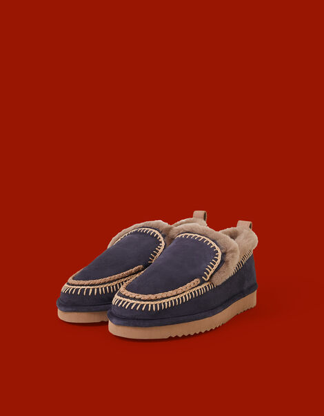 Laidback London Suede Shoes, Blue (NAVY), large