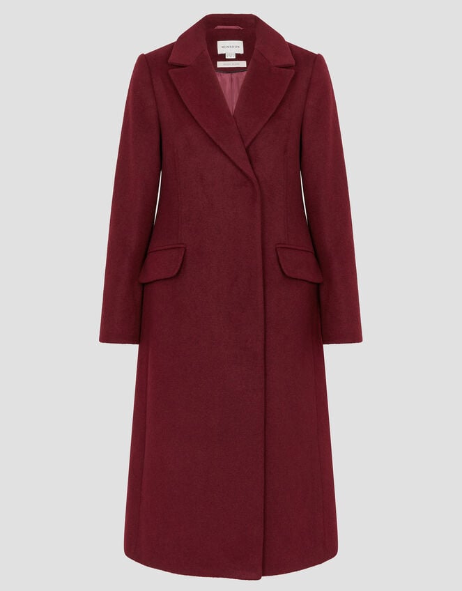 Arabella A-Line Coat, Red (BURGUNDY), large