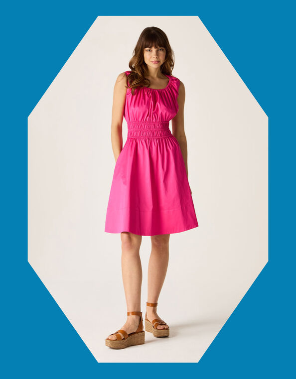 Matilda Asymmetric Dress with Recycled Polyester Pink