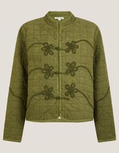 Gaia Quilted Corduroy Jacket, Green (GREEN), large