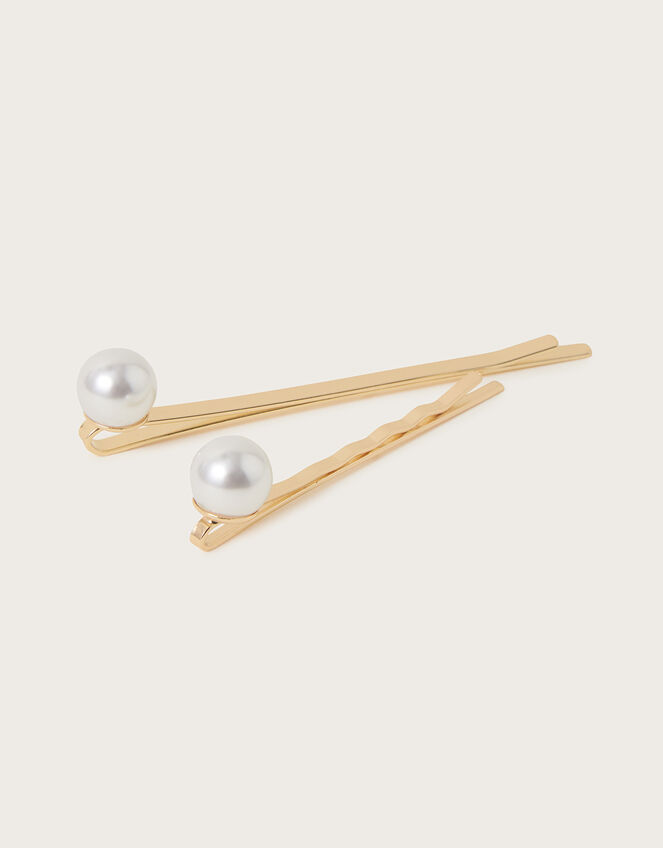 Pearl Hair Slides Set of Two, , large