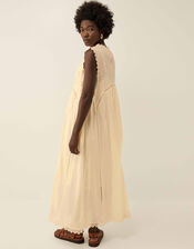 East Winnie Broderie Cotton Dress, White (WARM IVORY), large