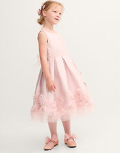 Appliqu&eacute; Rose Party Dress, Pink (DUSKY PINK), large