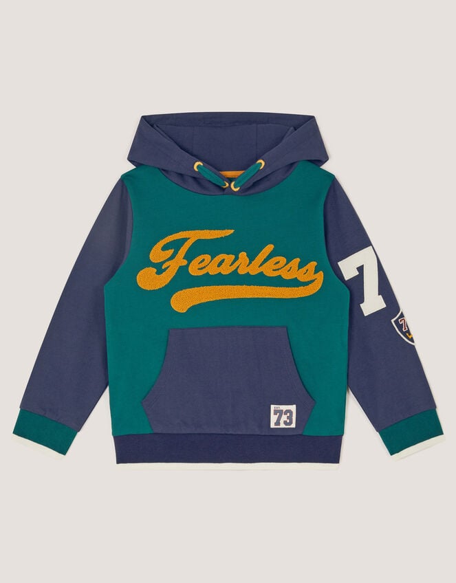Fearless Colourblock Hoodie, Blue (BLUE), large