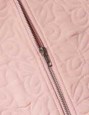 Quilted Butterfly Bomber Jacket, Pink (PINK), large