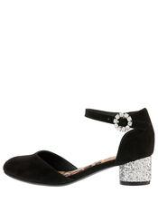 Ada Two-Part Glitter Shoes, Black (BLACK), large
